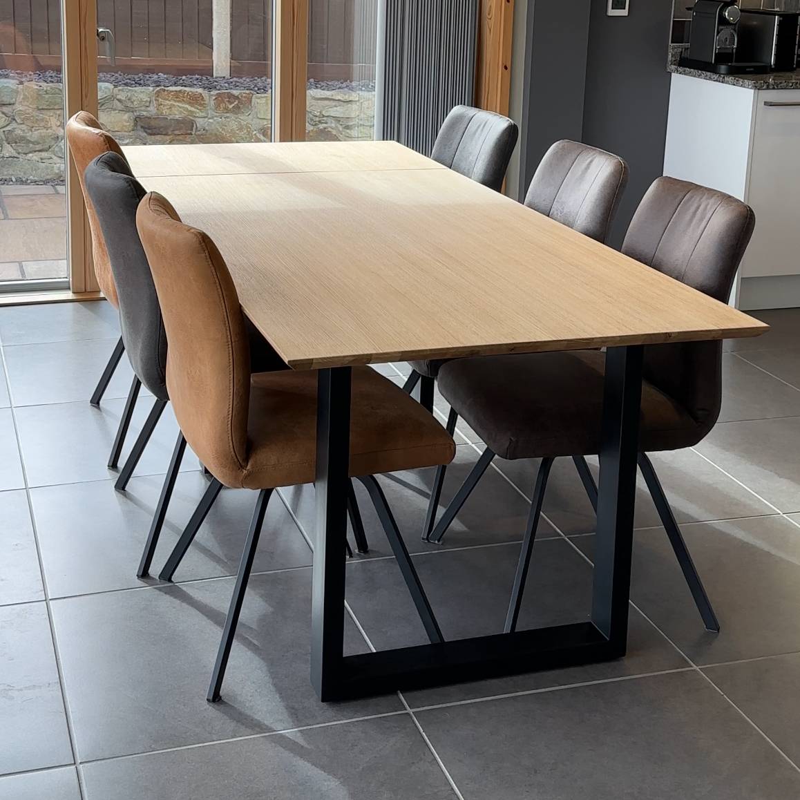 Flipper Oiled Oak Extending Dining Table - 4 Sizes - Pieces For Places