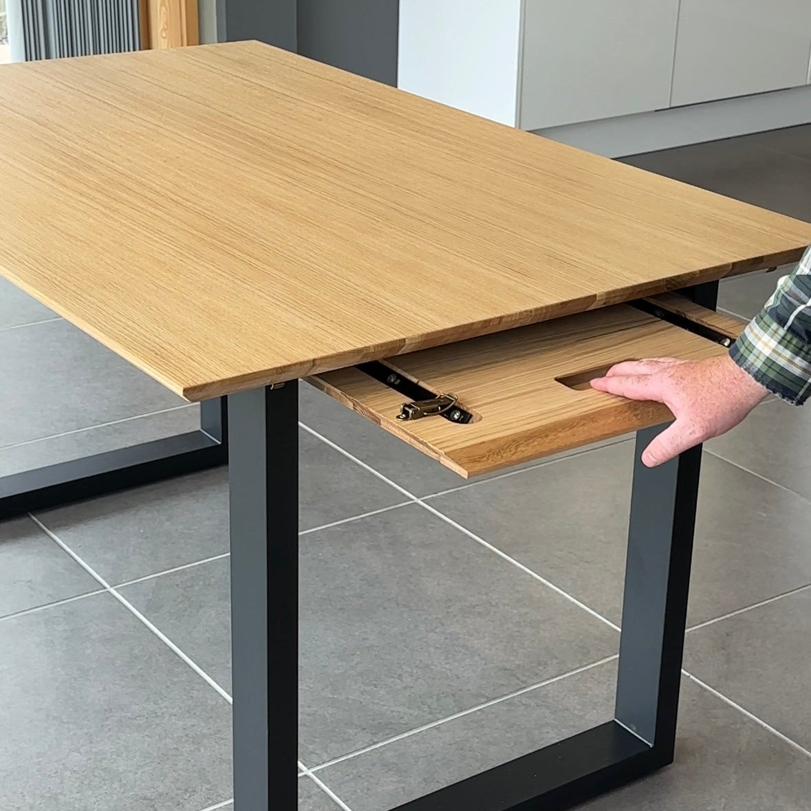 Flipper Oiled Oak Extending Dining Table - 4 Sizes - Pieces For Places