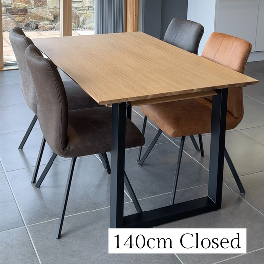 Flipper Oiled Oak Extending Dining Table - 4 Sizes