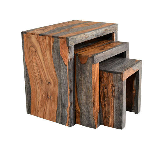 Boxy Stopa Sheesham Nest Of Tables - Pieces For Places
