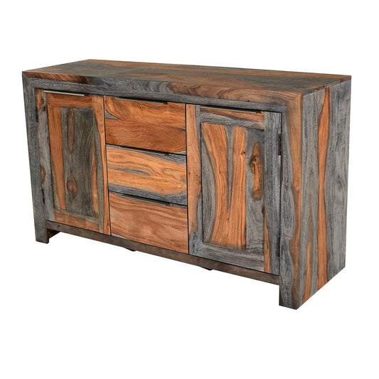 Boxy Stopa Sheesham 2 Door 3 Drawer Sideboard - Pieces For Places