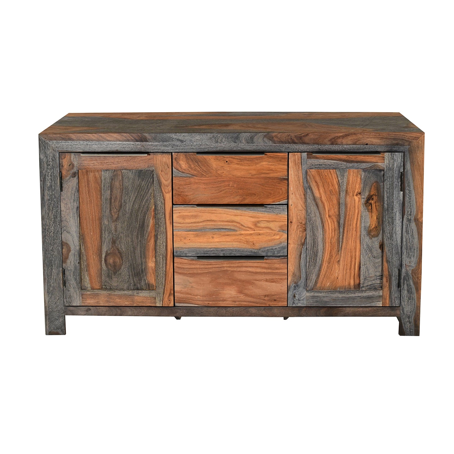 Boxy Stopa Sheesham 2 Door 3 Drawer Sideboard - Pieces For Places