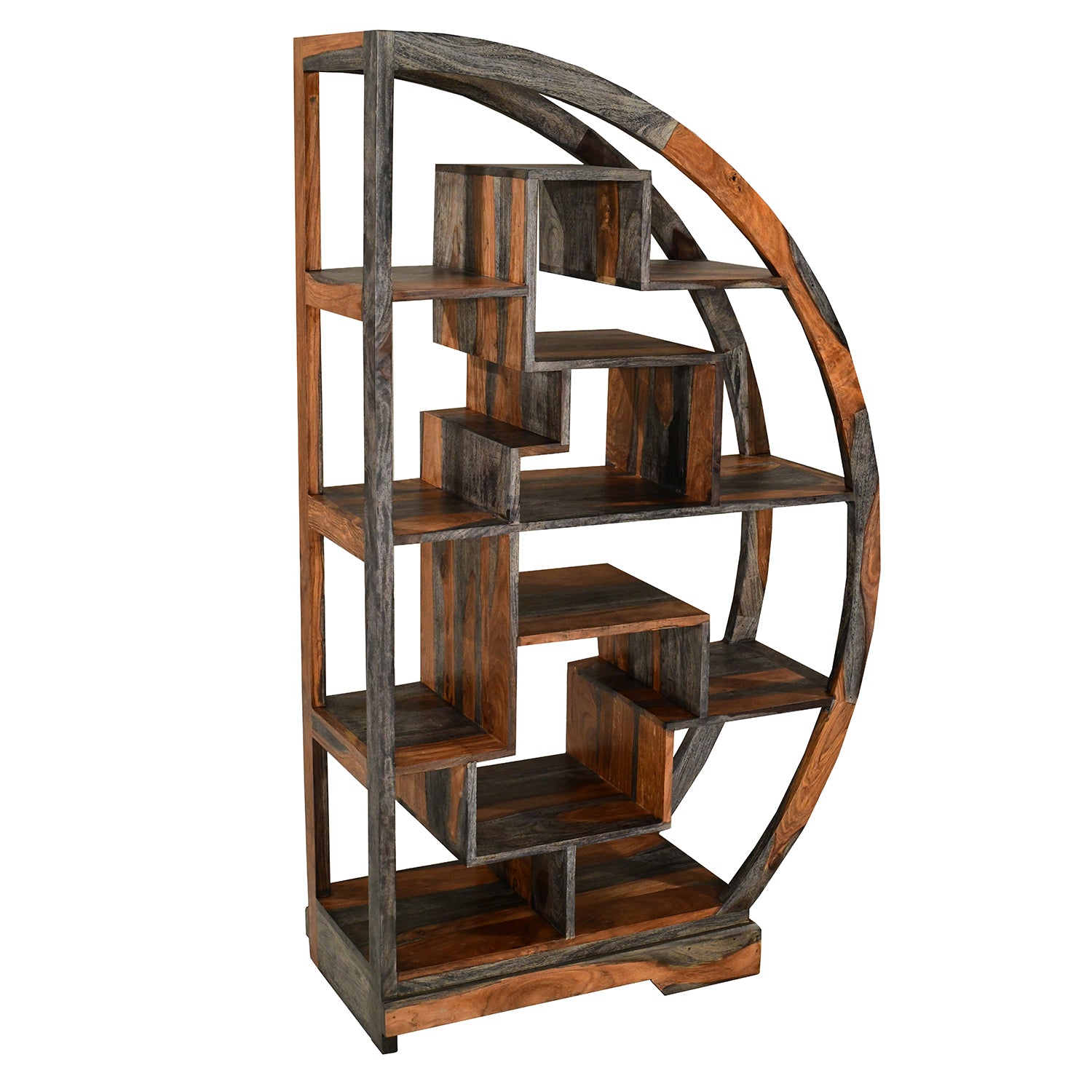 Boxy Stopa Sheesham Half Round Display Unit - Pieces For Places