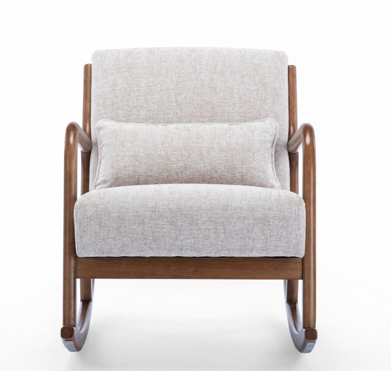 Iris Rocking Chair in Natural Chenille - Pieces For Places