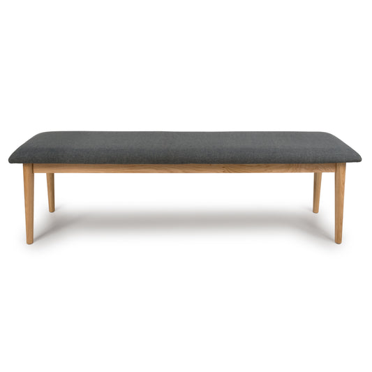 Jamerson Grey Fabric Dining Bench