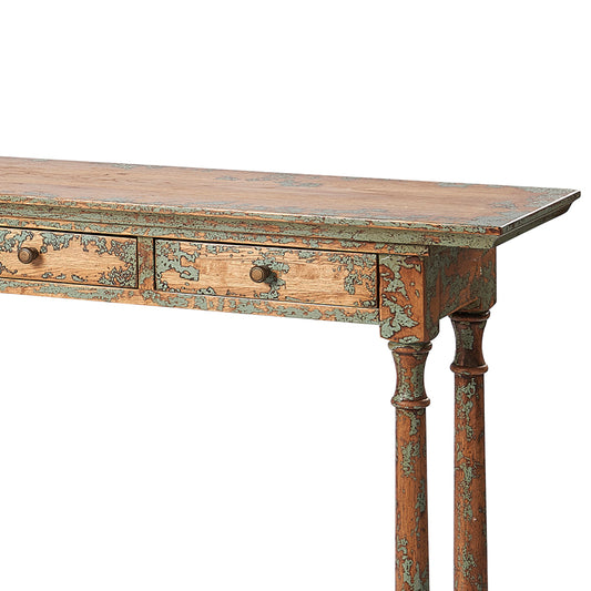 Thames Oak 4 Drawer Narrow Console Table - Pieces For Places