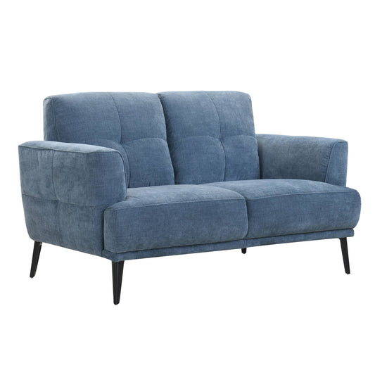 Jia 2 Seater Blue Fabric Sofa - Pieces For Places