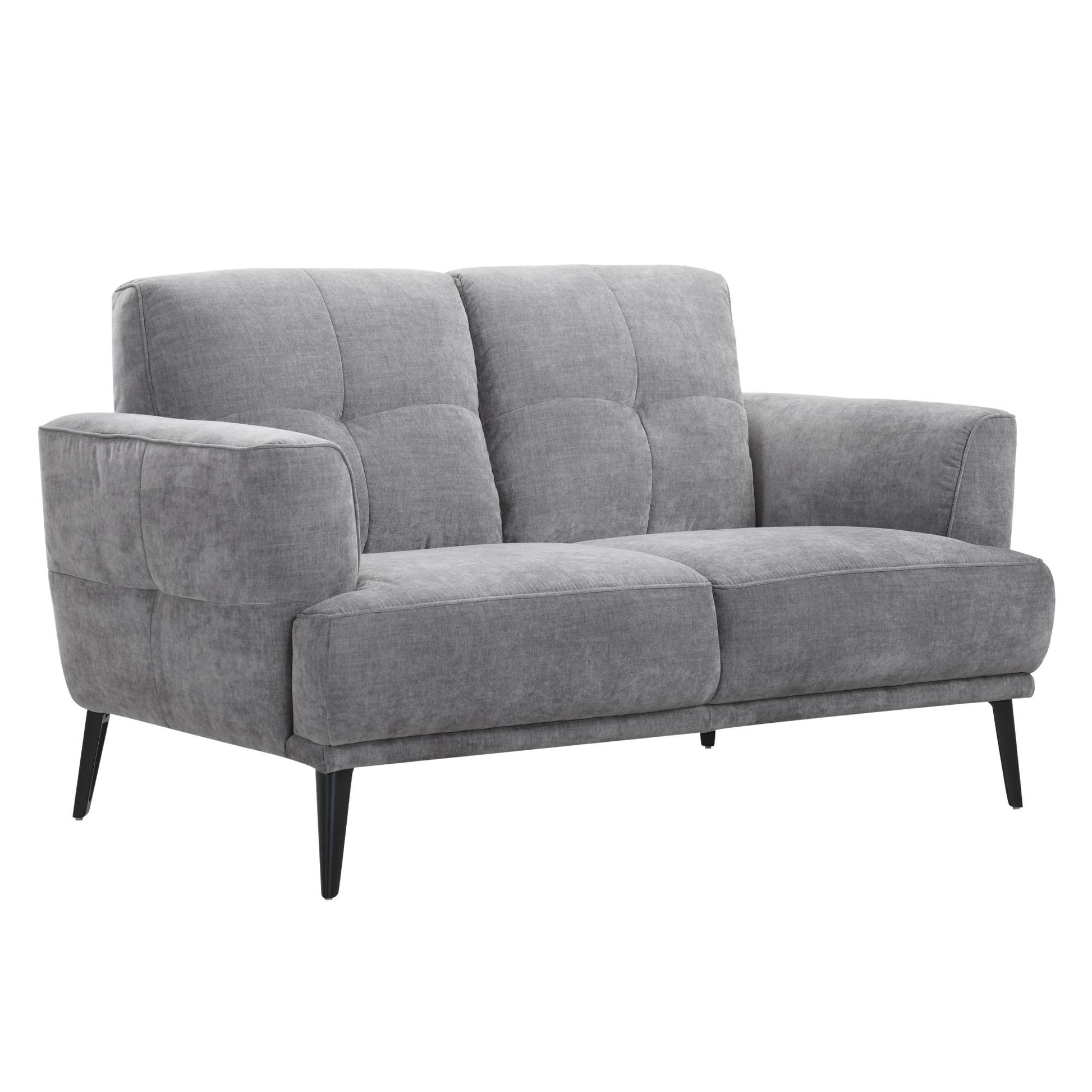 Jia 2 Seater Grey Fabric Sofa - Pieces For Places