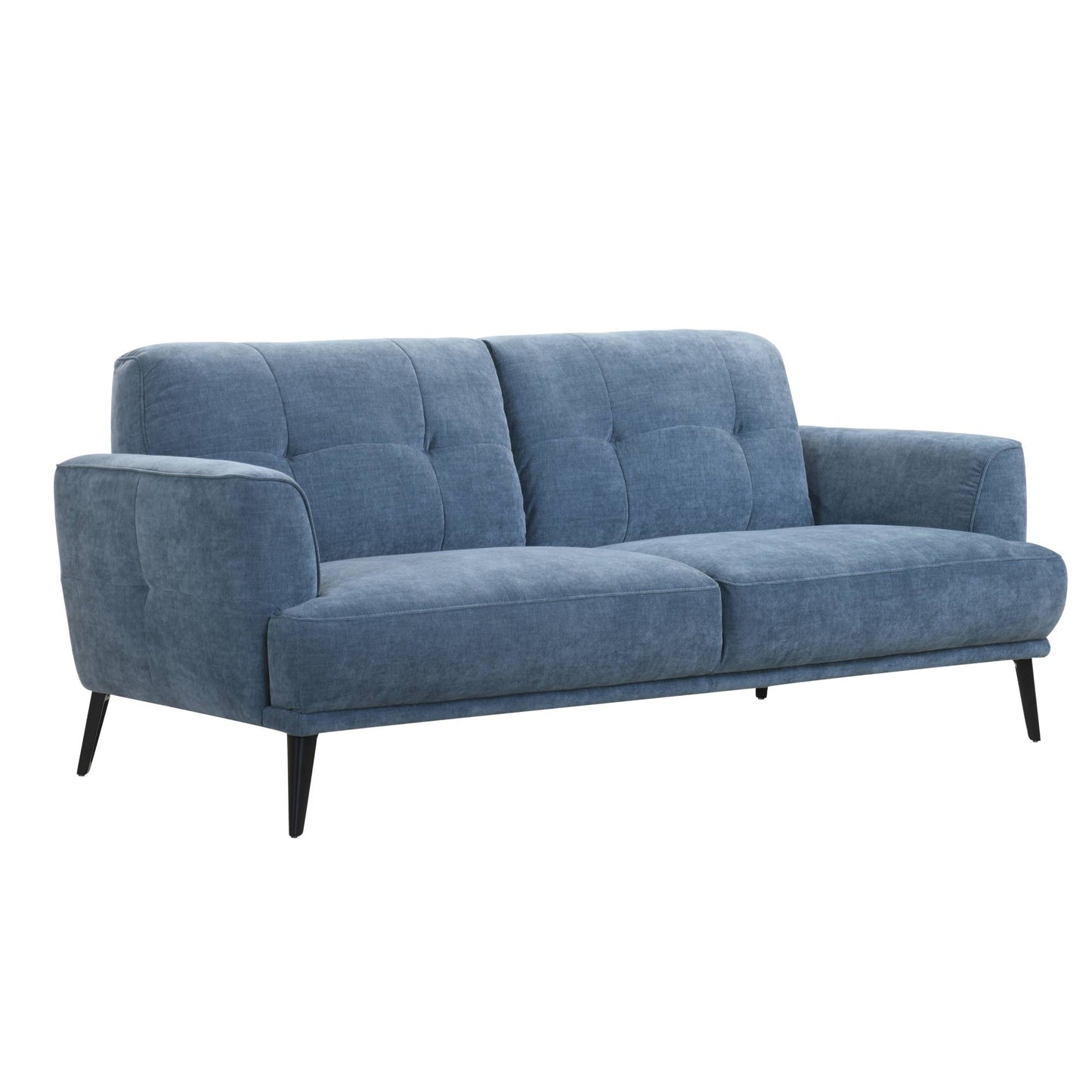 Jia 3 Seater Blue Fabric Sofa - Pieces For Places