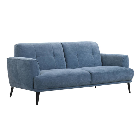 Jia 3 Seater Blue Fabric Sofa - Pieces For Places