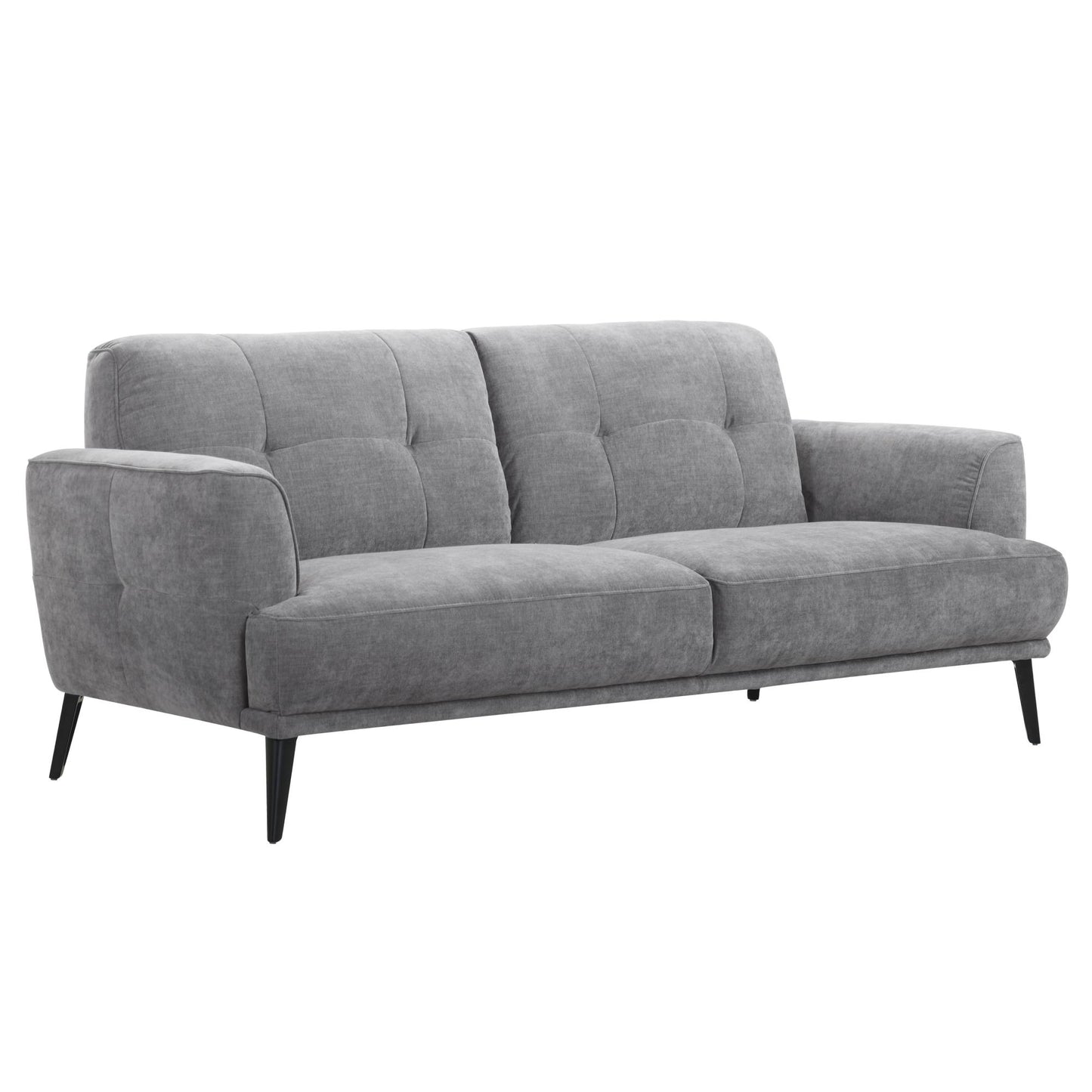 Jia 3 Seater Grey Fabric Sofa - Pieces For Places