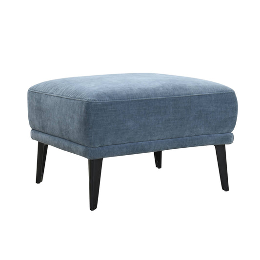 Jia Blue Fabric Footstool - Pieces For Places