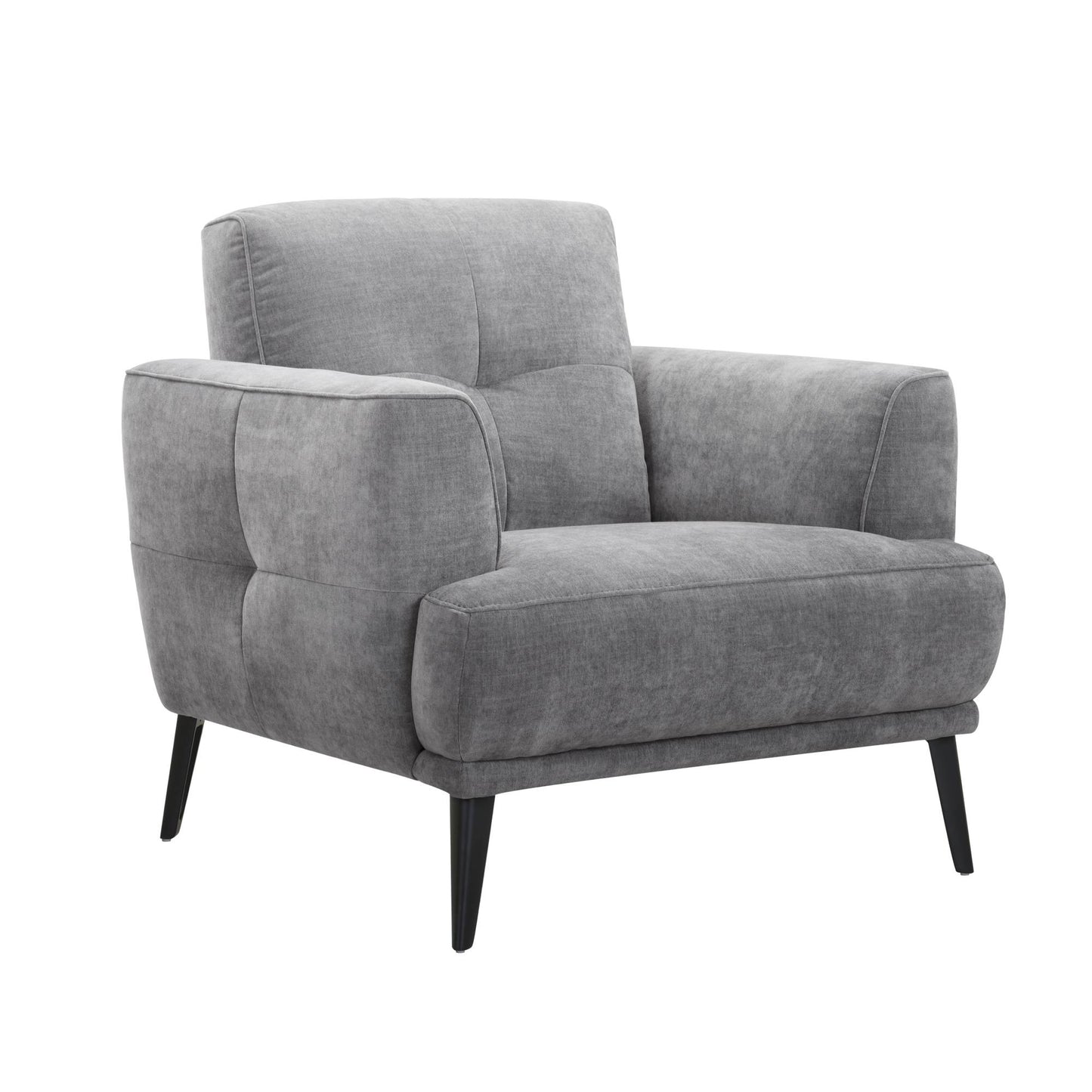 Jia Grey Fabric Armchair - Pieces For Places
