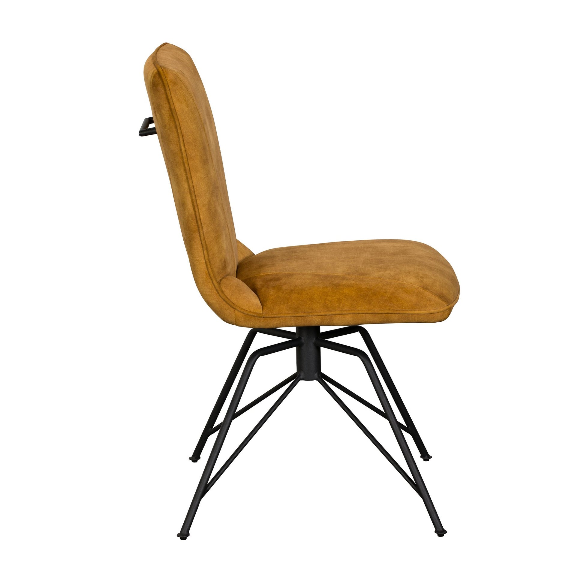 Laura Gold Velvet Swivel Dining Chair - Pieces For Places