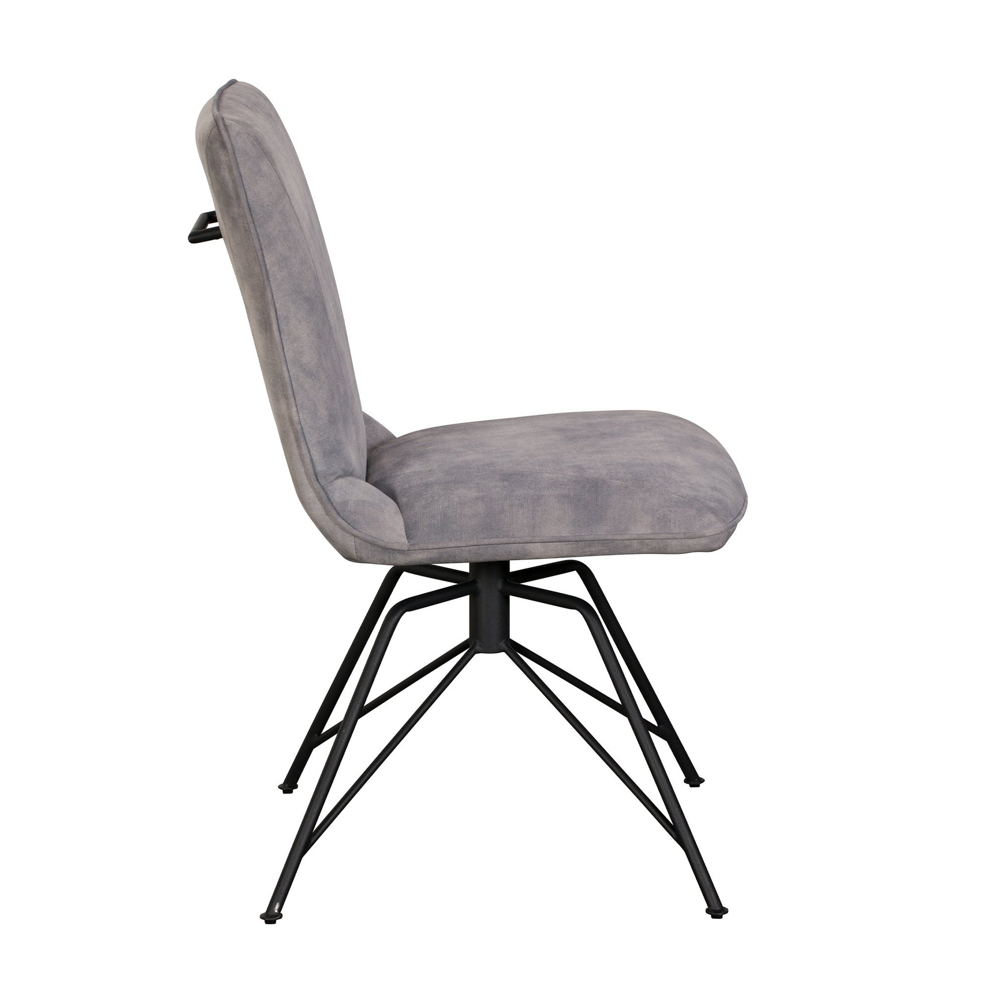 Laura Grey Velvet Swivel Dining Chair - Pieces For Places