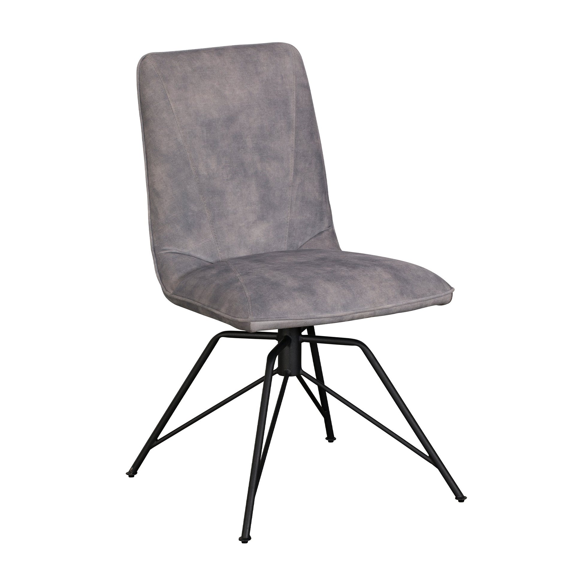 Laura Grey Velvet Swivel Dining Chair - Pieces For Places