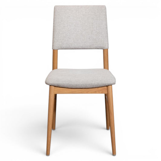 Maddison Upholstered Dining Chair With Stretcher - 2 Pack
