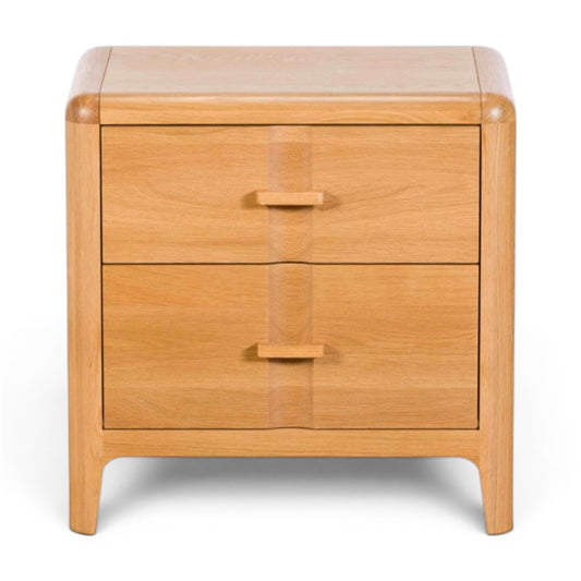 Maddison Oak 2 Drawer Bedside Table