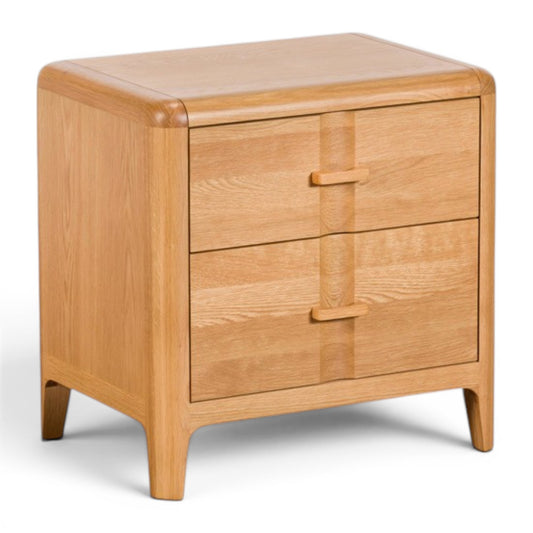 Maddison Oak 2 Drawer Bedside Table