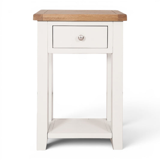 Marlowe White Oak 1 Drawer Console Table