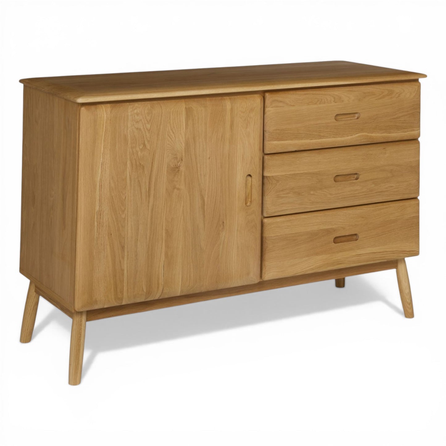 Malmback Oak 1 Door 3 Drawer Sideboard