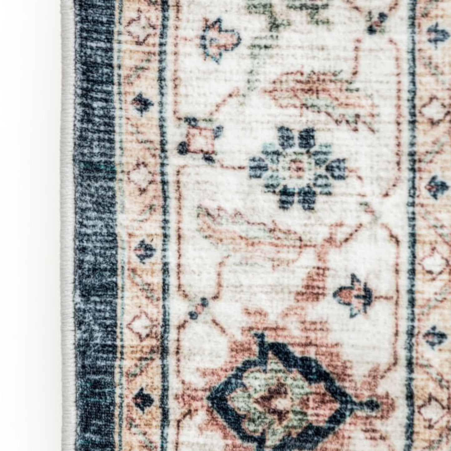 Persian Style Navy & Teal Medallion Rug