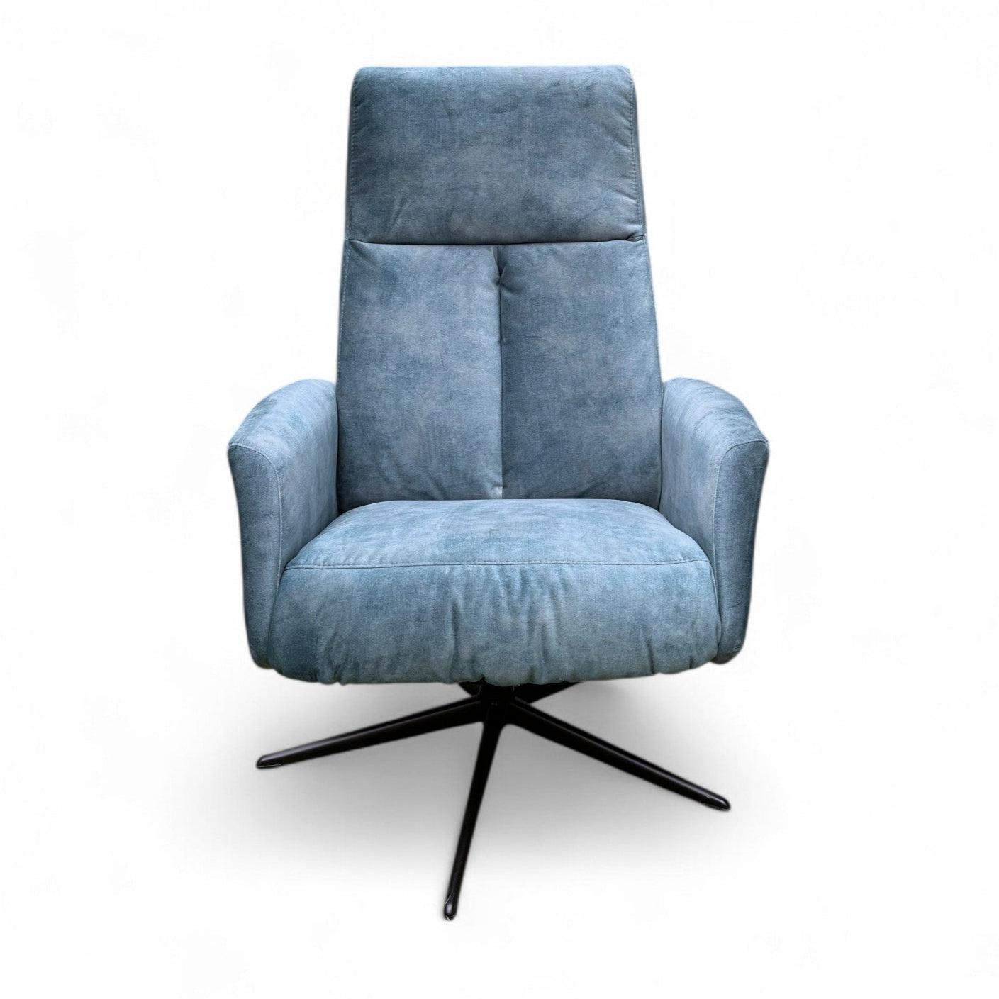 Ocean Blue Hygge Reclining Chair & Stool - Pieces For Places