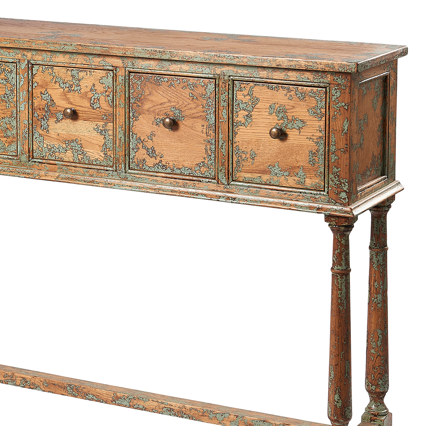 Thames Oak 6 Drawer Narrow Console Table - Pieces For Places