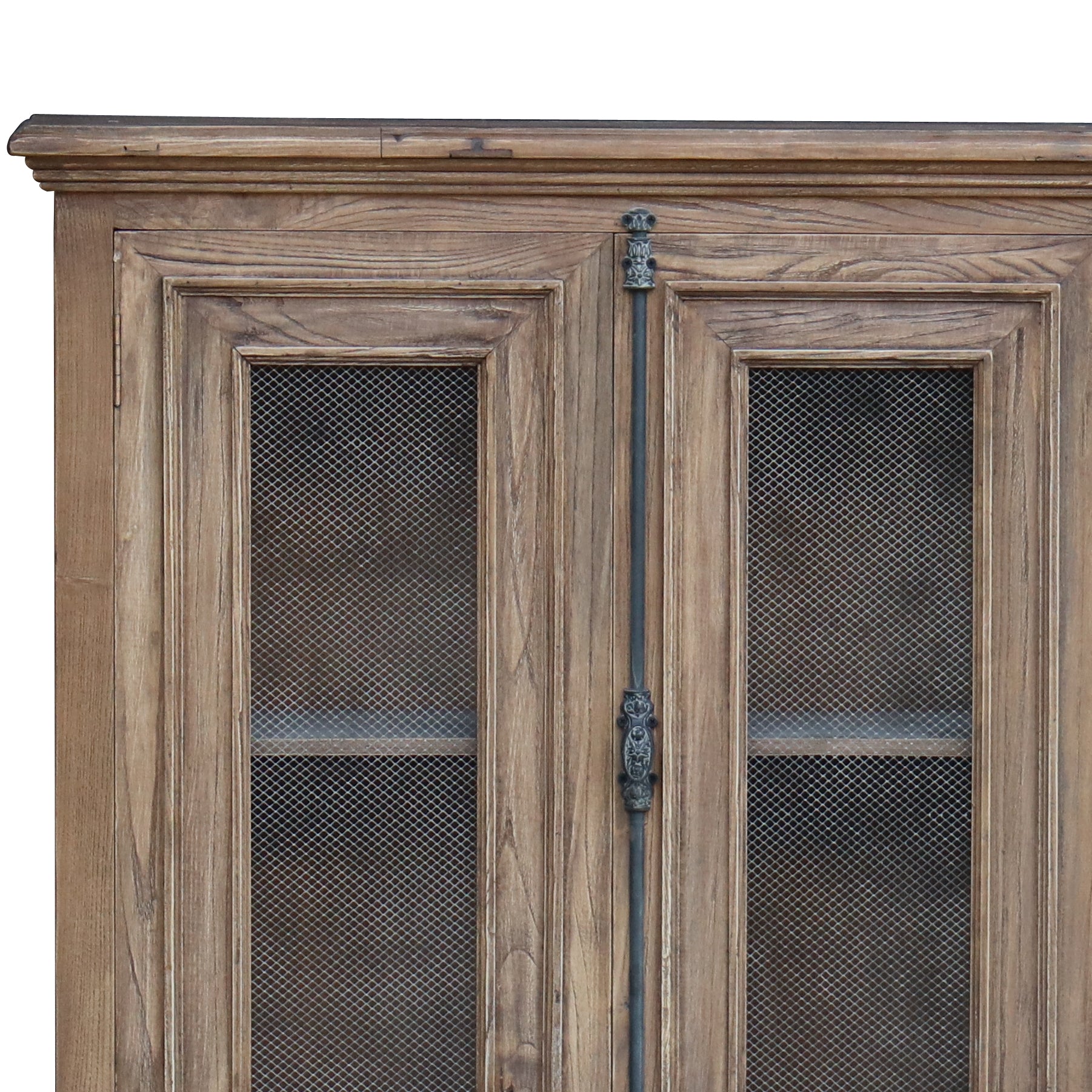Oyster Old Elm 4 Door Sideboard With Chicken Wire Door Inlays - Pieces For Places