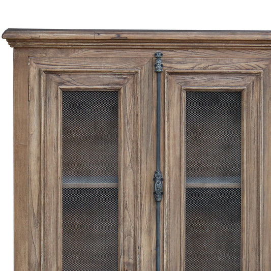 Oyster Old Elm 4 Door Sideboard With Chicken Wire Door Inlays - Pieces For Places