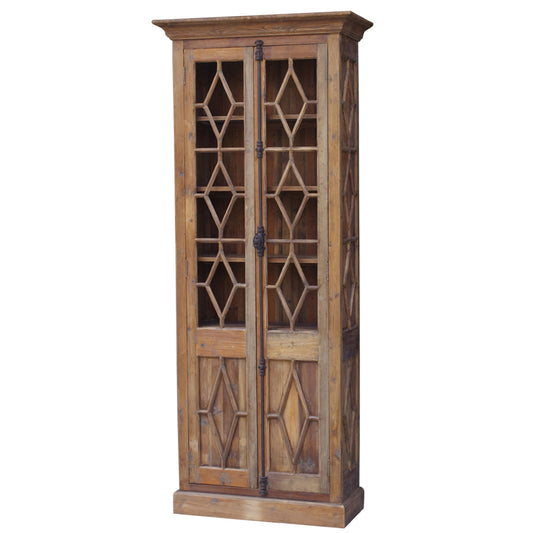 Oyster Old Pine 2 Door Display Cabinet - Pieces For Places