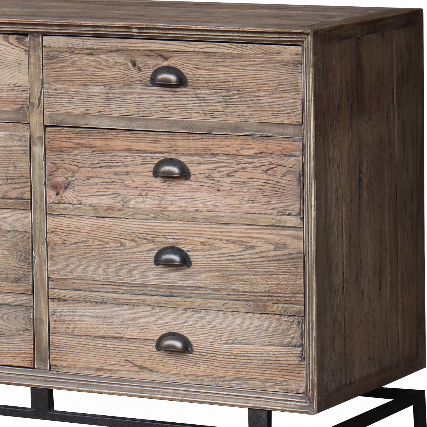 Oyster Reclaimed Elm 2 Door 2 Drawer Sideboard - Pieces For Places