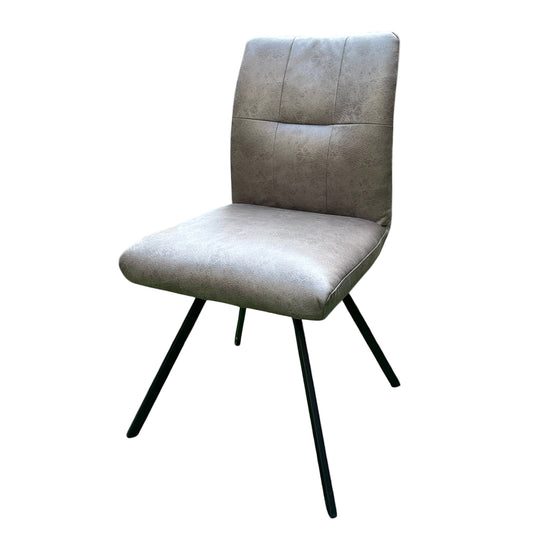 Selmy 2 Steel PU Swivel Dining Chair - Pieces For Places