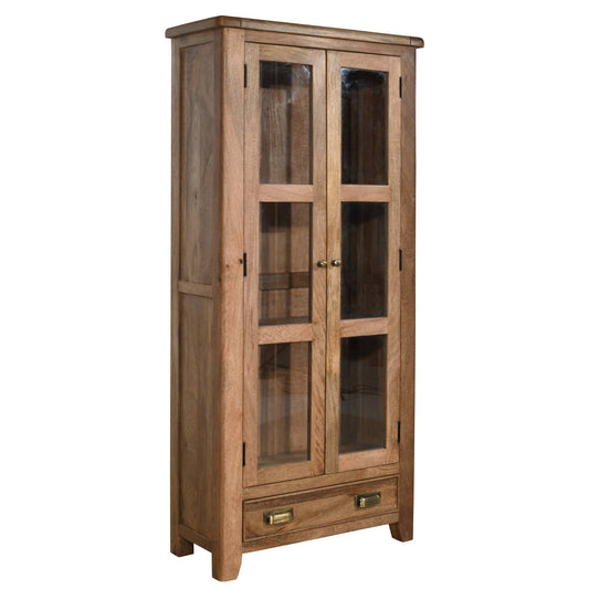 Sandbanks Mango Wood Display Cabinet - Pieces For Places