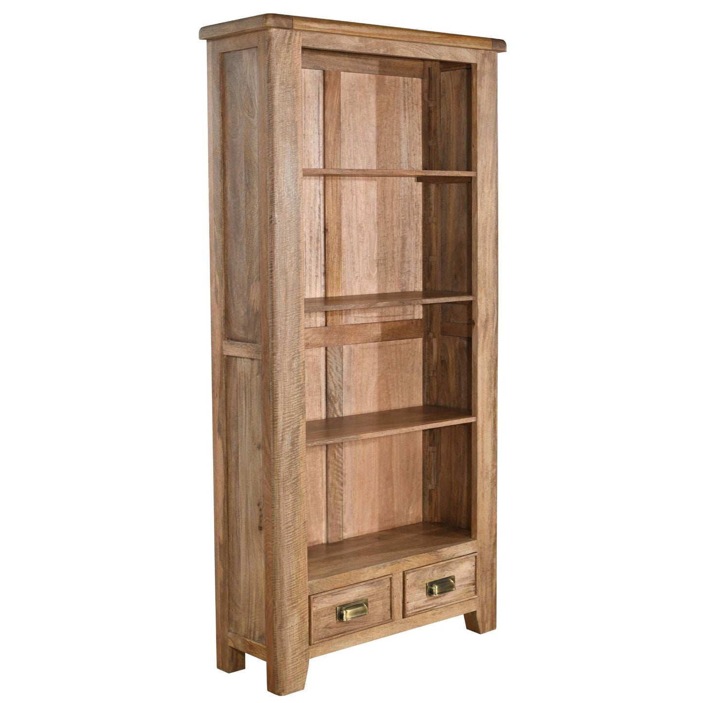 Sandbanks Mango Wood Bookcase with 2 Drawers - Pieces For Places