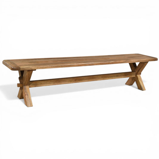 Sandbanks Mango Wood Trestle Dining Bench