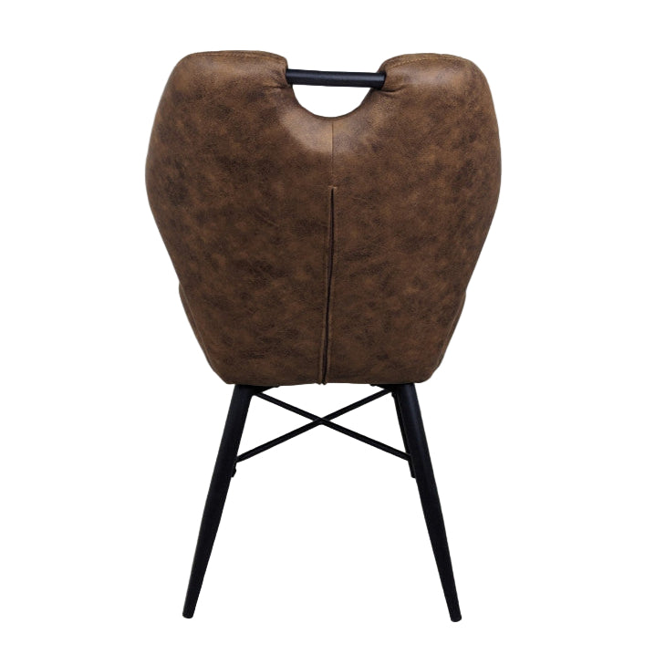 Verona Brown Pu Leather Dining Chair - Pieces For Places