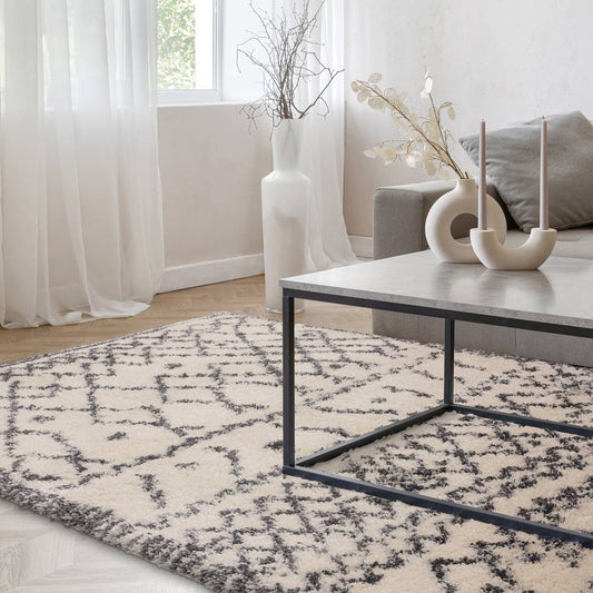 Cream & Grey Alto Rug - 200cm x 290cm
