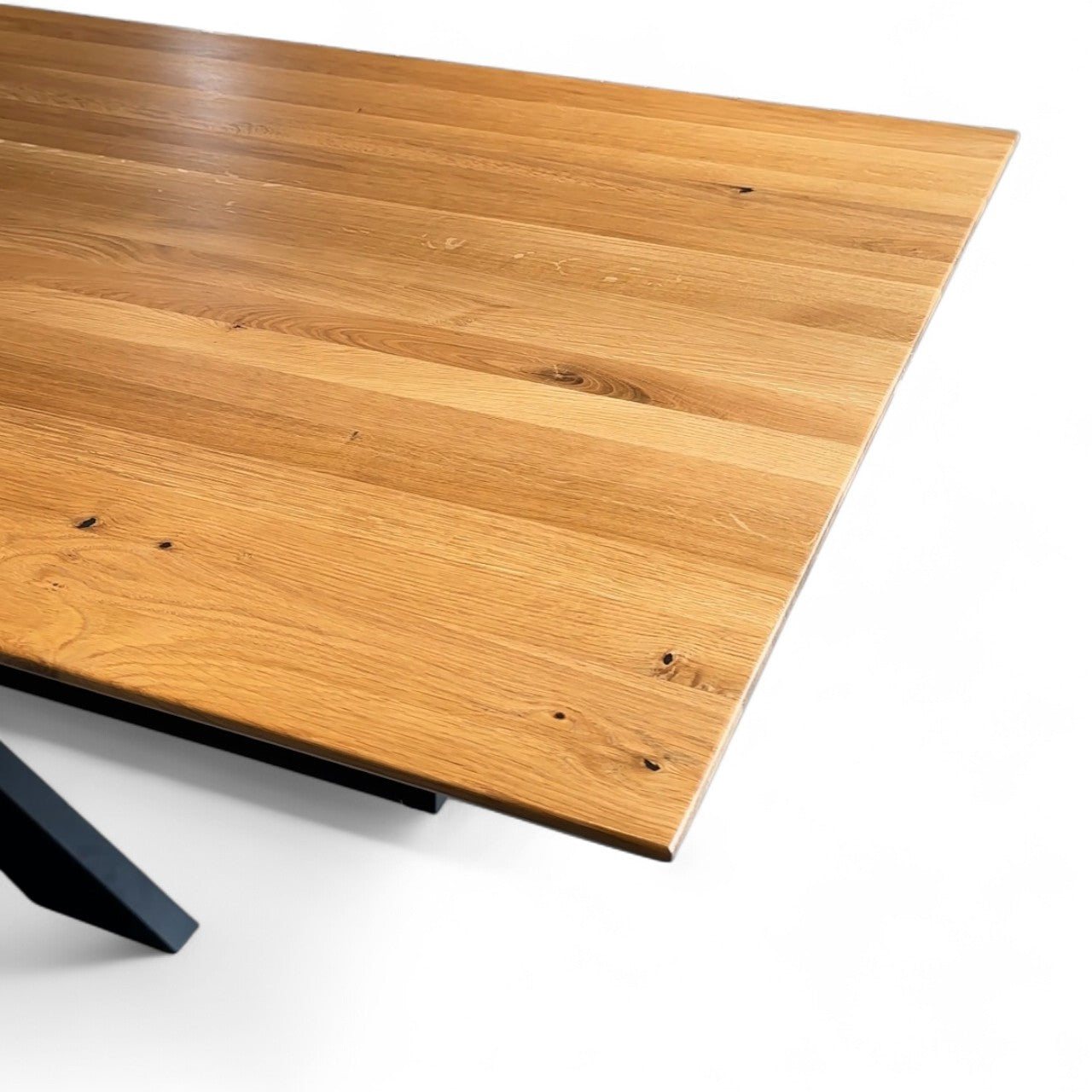Slider Oiled Oak Extending Dining Table - Pieces For Places