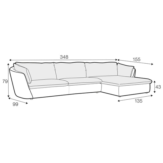 Bonnie 4 Seater Set 2 Chaise Sofa