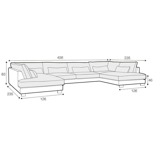 Brandon Set 15 U Shape Sofa - Pieces For Places