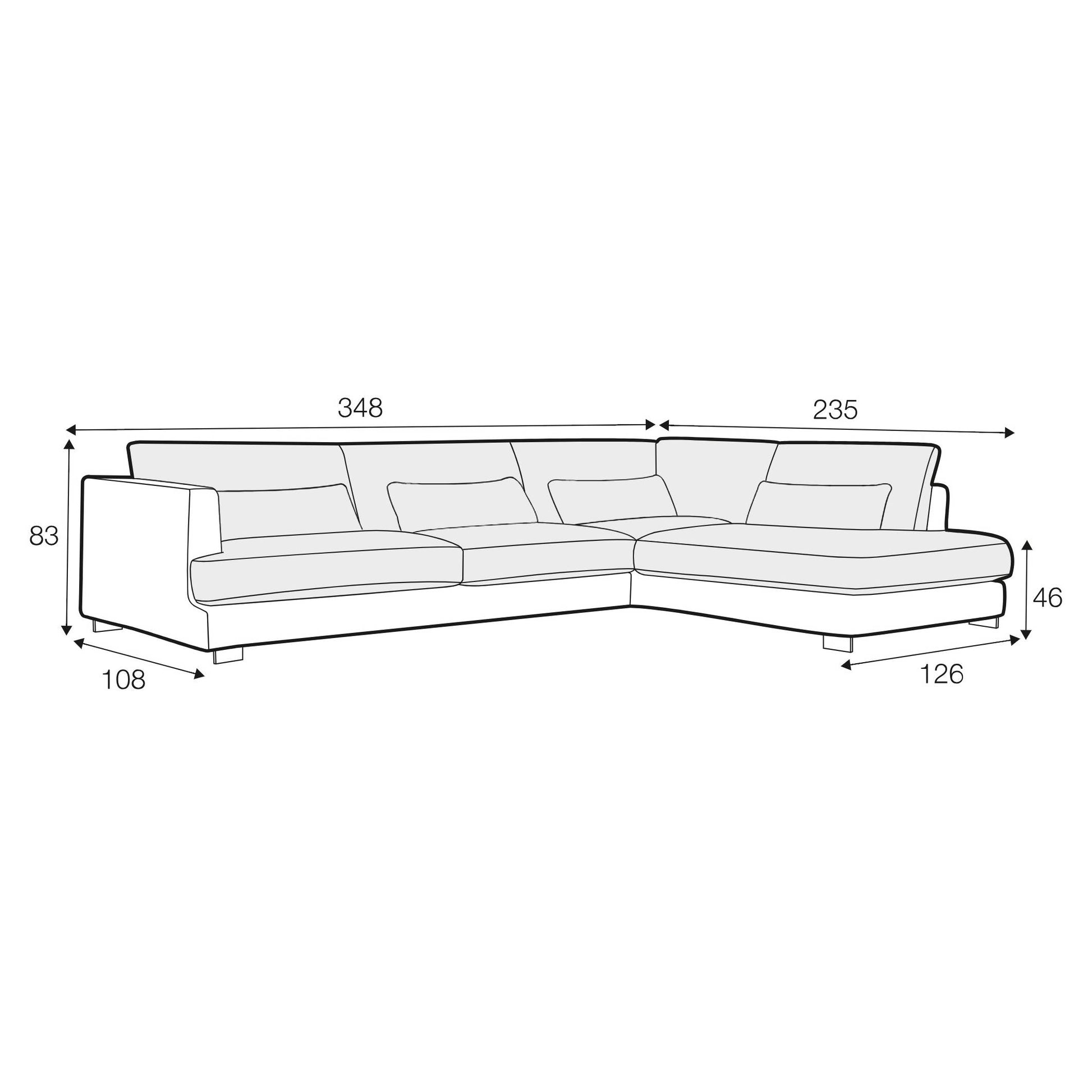 Brandon Set 3 Chaise Sofa - Pieces For Places