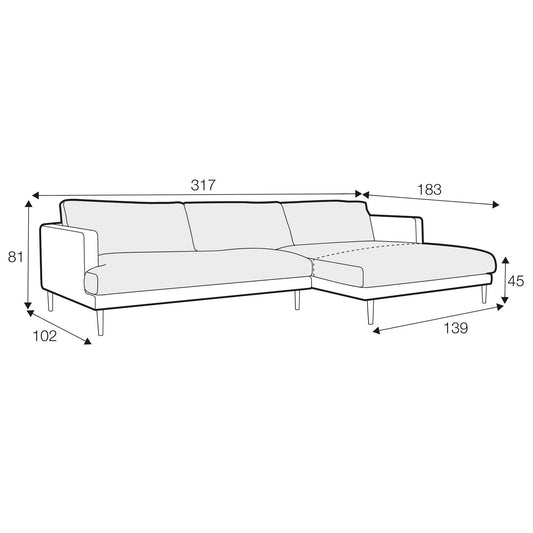 Britt 5 Seater Set 2 Chaise Sofa - Pieces For Places