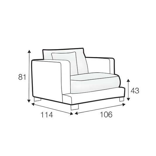 Colorado Wide Armchair - Pieces For Places