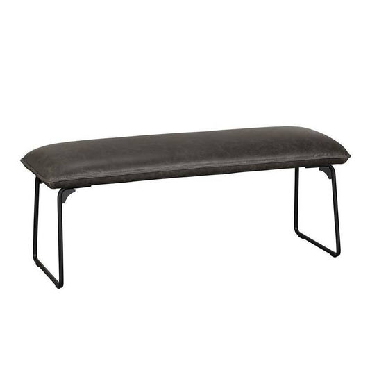 Colt Grey PU Leather No Back Dining Bench - Pieces For Places