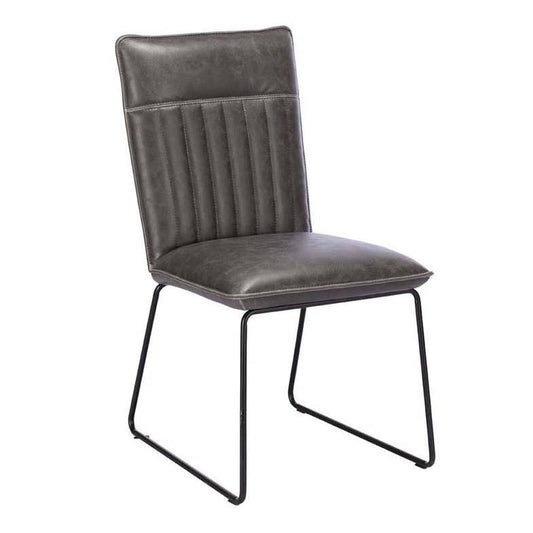 Colt Grey PU Leather Dining Chair - Pieces For Places