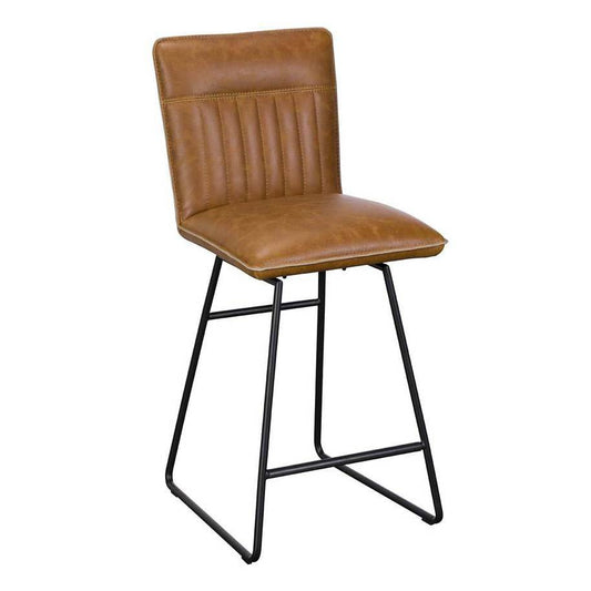 Colt Tan PU Leather Barstool - Pieces For Places
