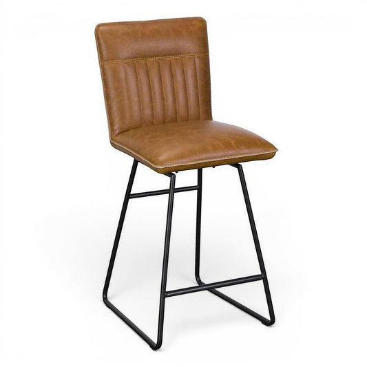 Colt Tan PU Leather Barstool - Pieces For Places