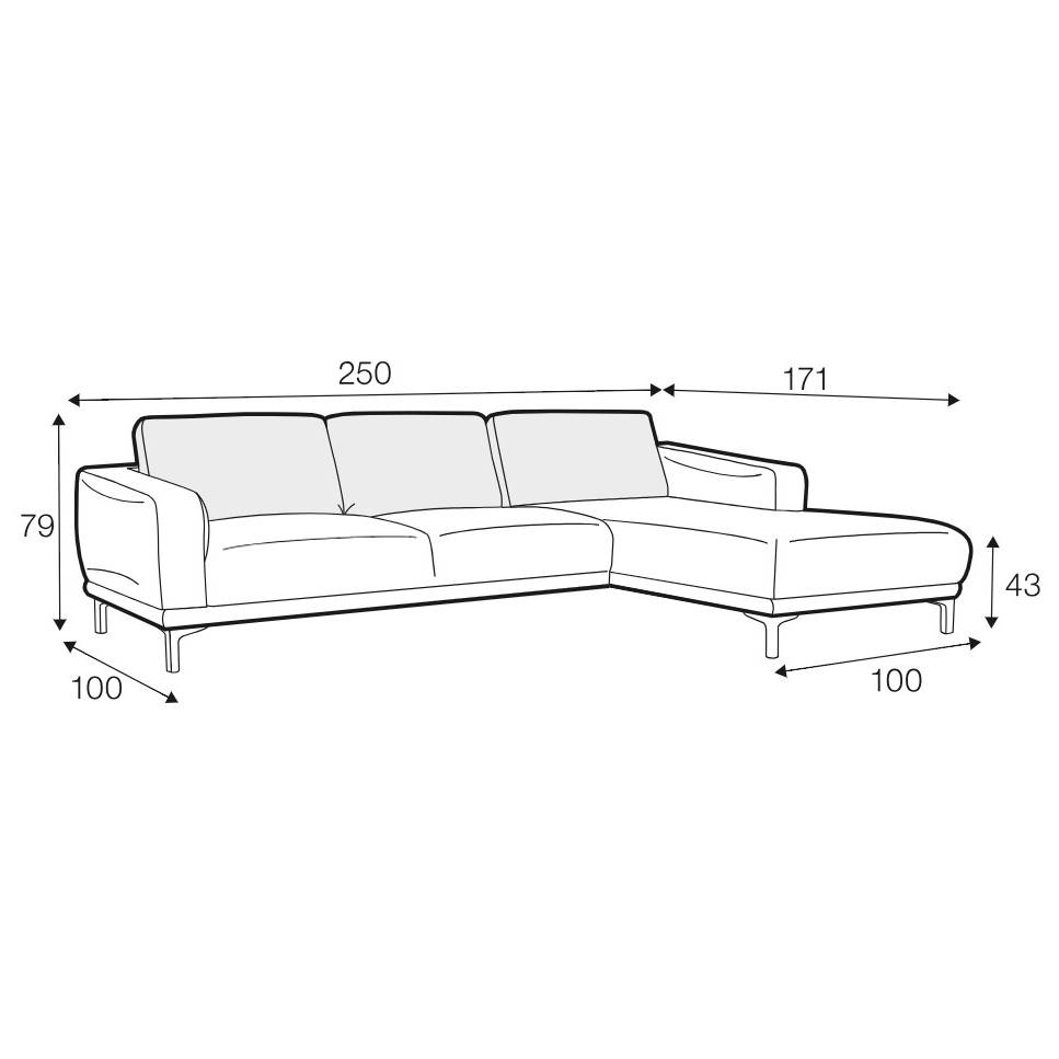 Edvin Set 1 Corner Chaise Sofa - Pieces For Places
