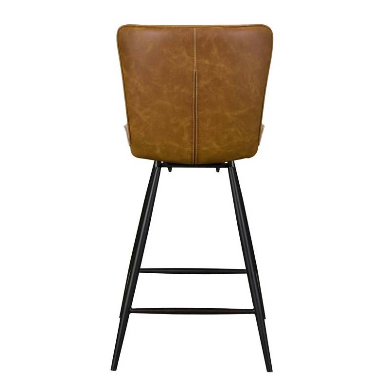 Ebba Tan PU Leather Barstool - Pieces For Places